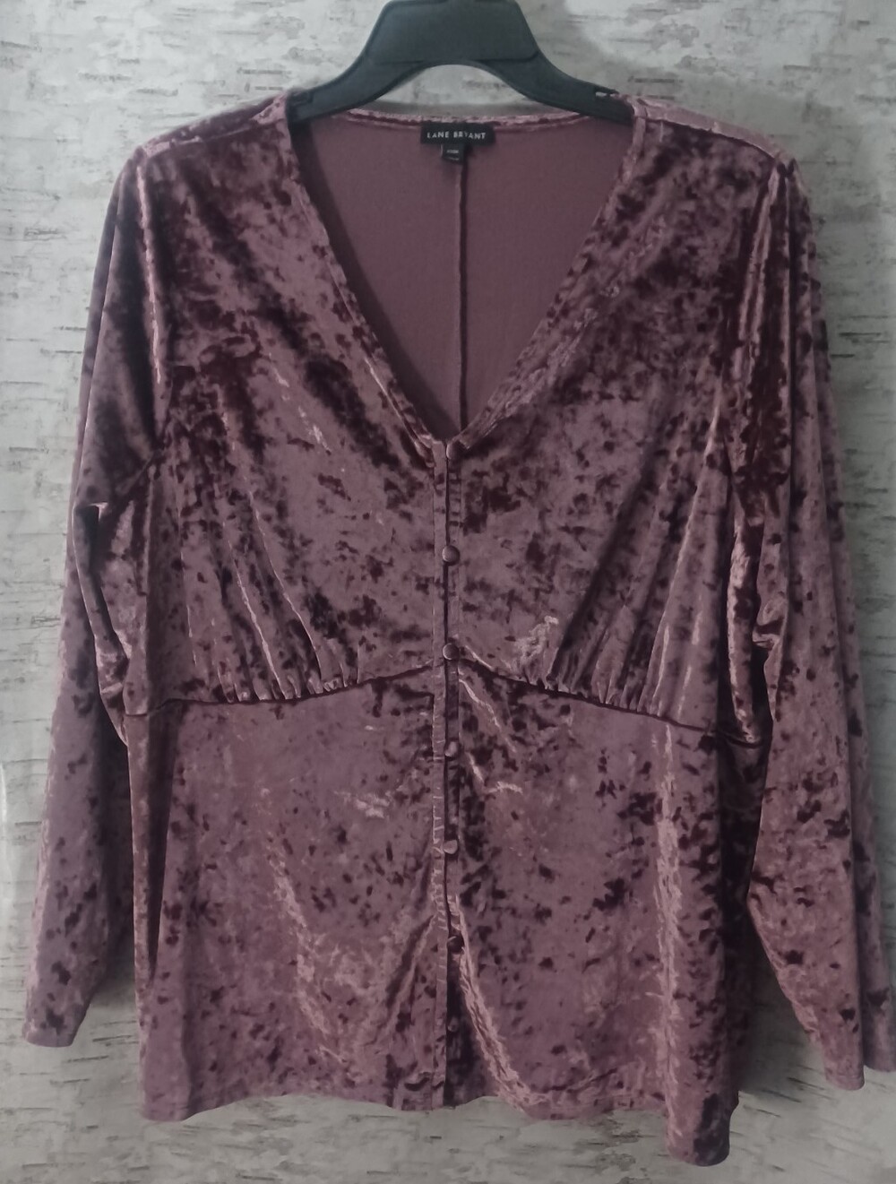 Lane Bryant Crushed Velvet Top Sz 22/24